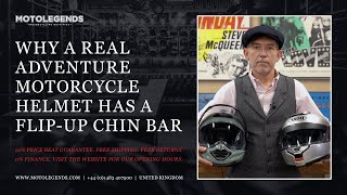 Why a real adventure motorcycle helmet has a flip-up chin bar