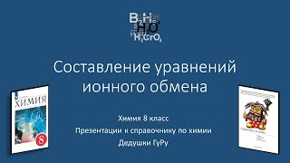 Составление уравнений ионного обмена 2024