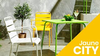 Mobilier Jaune CITY - Mettez de la couleur dans vos extérieurs - Oviala