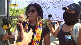 Demonstrators shutdown Durham freeway in protest over the death of George Floyd.