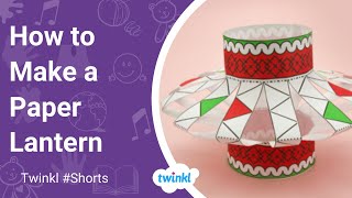 Christmas Crafts: How to Make a Paper Lantern #shorts