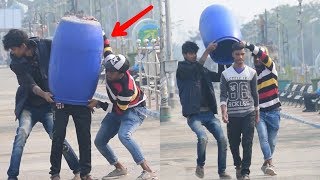 DRUM WRAPPING PRANK ON PUBLIC || PRANK IN INDIA || YOUTUBE JOKERS