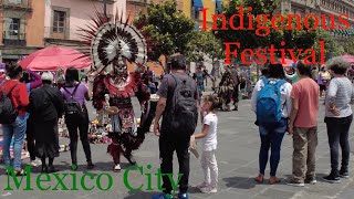 Mexico City indigenous people festival 4K walkthrough