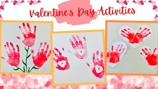 3 Easy Handprint Valentines Day crafts for kids❤️|Valentines day craft ideas💖-Crafts with Toddler💗