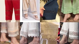 New joint lace trouser design ideas 💡💡 beautiful trouser design ideas