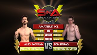 Shock N Awe 36 - Fin Brewer vs Tom Barton Welterweight 77kg Amateur K1 Kickboxing