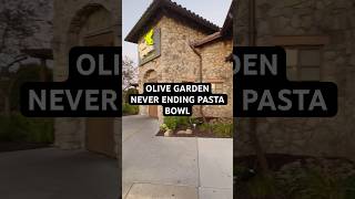 Olive Garden Never ending pasta bowl is back. unlimited pasta, salad or soup, breadsticks for $13.99