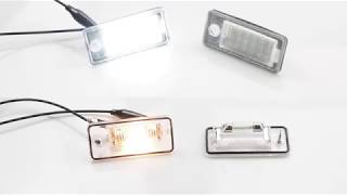 Lampki rejestracji Audi A4 B6 B7 LED vs Standardowe