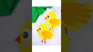 Handprint Chick Craft|Kids Craft #shorts #art #craft #dailyshorts #artwork #diy #Pencil&Paper