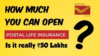 Postal Life Insurance Maximum Limit | Kya sach mein 50 lakhs kar sakte hou | Post Cart