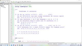 Probleme cu secvențe în C++ - lectia 1