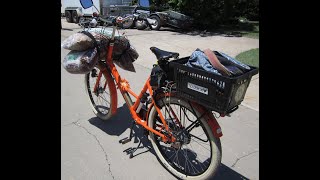 Workcycle FR8 Delivery Bicycle from the Netherlands and utility trailer