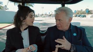 Selena Gomez as takes a ride in Martin Sheen’s WE Shuttle