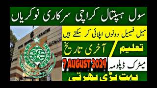 Sindh Government Civil Hospital Latest Jobs 2024 | Online Apply Kese Kren | @GovtJobsInfo786