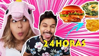 COMENDO TUDO QUE A PESSOA DA FRENTE PEDIU - VLOG | Dama e Rei