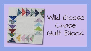 How to Sew the Wild Goose Chase Quilt Block Video Tutorial