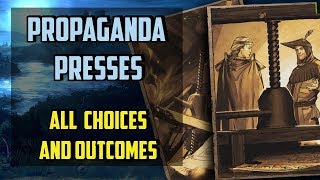 Propaganda Presses All choices - Thronebreaker the Witcher Tales - (In The Queen's Name)