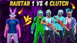 raistar indian fastest player || Raistar 1 vs 4 || solo vs squad