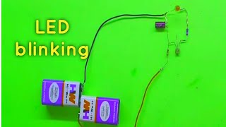 LED blinking circuit using single BC547 transistor