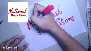 HOW TO DRAW NATIONAL BOOK STORE LOGO