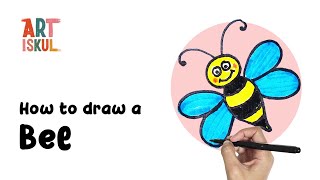 How to draw a Bee | Easy and Simple Drawing Tutorial for Beginners