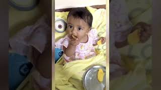 Mango lover || 8 months old baby eating mangoes 🥭 || Cute Funny Video