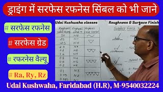 Drawing में सरफेस रफनेस सिंबल क्या होता है || Know about Surface Roughness || Udai Kushwaha || cnc