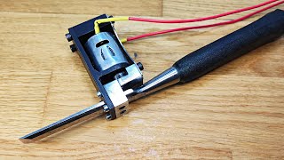 Installed a DC motor on a chisel