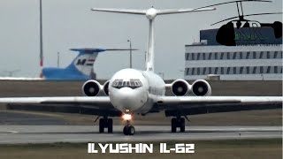 Ilyushin Il-62 take off from BUD International Airport