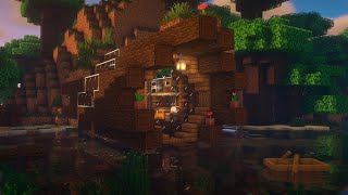 Minecraft | How to Build a House in a Felled Tree