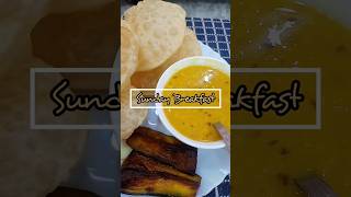 Sunday Special Breakfast | Luchi, Chholar Dal, Begun bhaja #shorts #sunday #trending #youtubeshorts