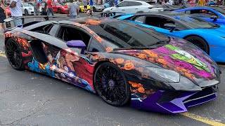 CRAZIEST Lamborghini Wrap in the WORLD?!?! (Marvel vs. DC Aventador SV Roadster)