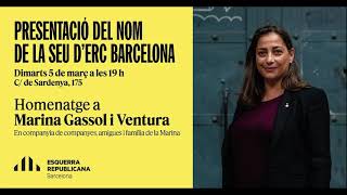 Presentació del nom de la seu d'ERC Barcelona