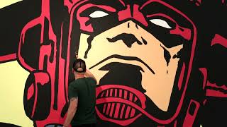 Timelapse of Skinner painting the Galactus Mural for "Kirbyvision: A Tribute to Jack Kirby"