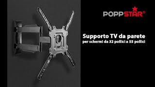 Poppstar - Supporto TV parete girevole | per schermi curvi e piatti 32" - 55" fino a 32 kg/400x400