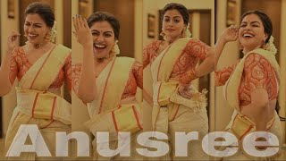 Mallu Actress Anusree Dance in Saree New