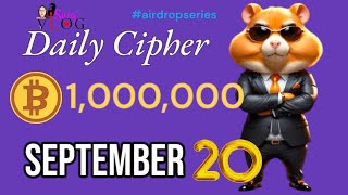 20 September Hamster Kombat Daily Cipher Code