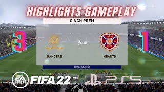 FIFA 22 Highlight - Rangers FC VS Hearts - gameplay PS5