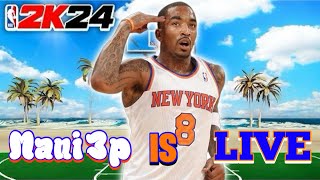 🔴 NBA 2K24 LIVE - JR SMITH "HENNY GOD" + REC RANDOMS at 8 A.M is TERRIBLE... | GRINDING BUILDS LIVE