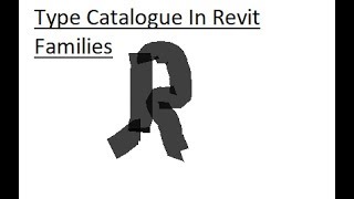 Revit Families Type Catalogue