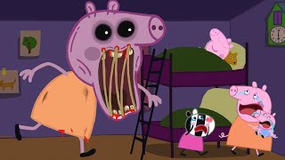 Peppa Pig is zombie Medusa, The Horror in Peppa Pig's bedroom🧟 | Peppa Pig Funny Animation