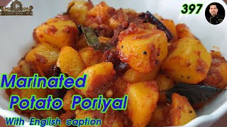 Chef Madras Murali makes marinated potato poriyal/Marinated potato poriyal recipe in Tamil/