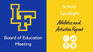 D115 BOE Meeting 4/11/23 School Spotlight - Athletics and Activities Report