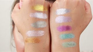 10 NEW Makeup geek Foiled Eyeshadows - Review | Swatches