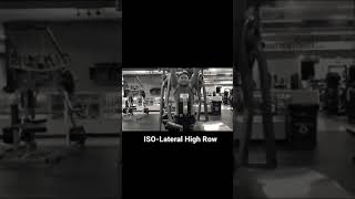 ISO-Lateral High Row (Back Workout)