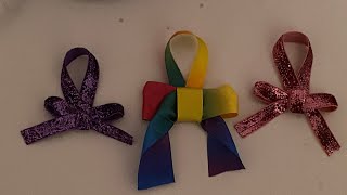 Ribbon Bow Ornament Tutorial