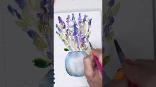 Sneak peek at upcoming tutorial!  Blue Tuscan pot with salvia for Beginners