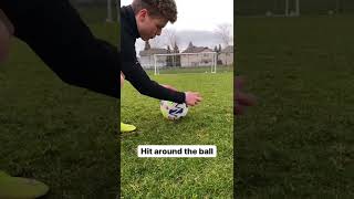 HOW TO CURVE THE BALL WITH POWER! #shorts #soccer #soccertraining #football