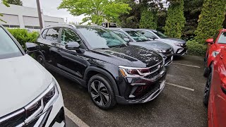 2024 Volkswagen Taos Highline Deep Black with Crystal Grey Interior