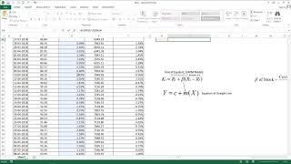 Beta Interpretation and Calculation in Excel